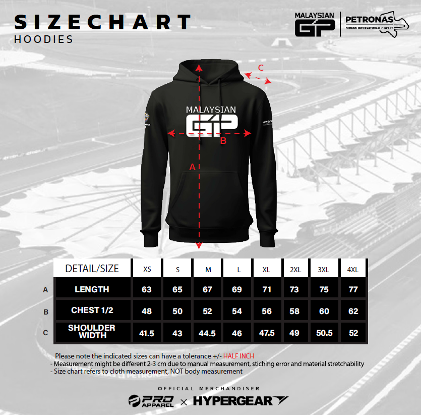 Hoodies Size Guide